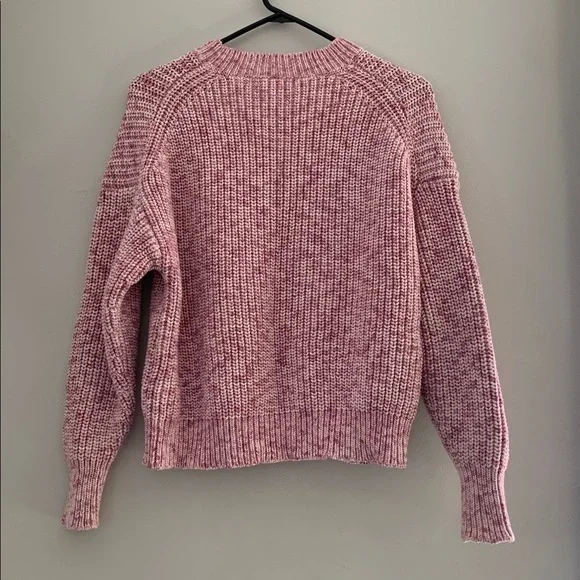 J. Crew Heathered Pink Crew Neck Sweater Size S - Picture 2 of 6
